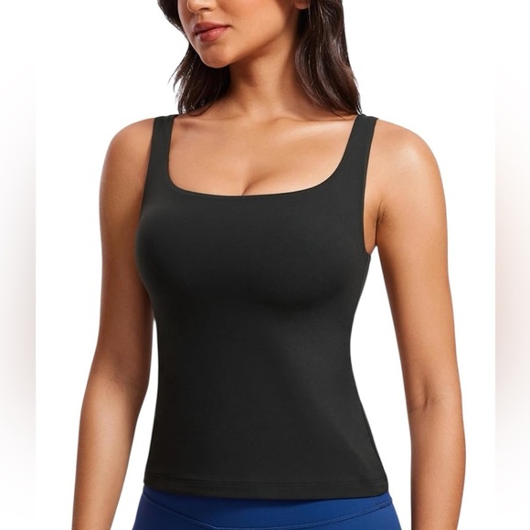 CRZ Yoga Butterluxe Workout Tank U neck with built in bra size small - Picture 1 of 3